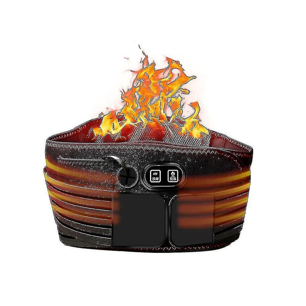 (As show, One size) Electric Heated Belt Muscle Pain Relief Massager