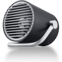 (As show, One size) Ultra Quiet Small USB Fan - Portable Mini Desk Fan with Turbo Wind Technology (Black)