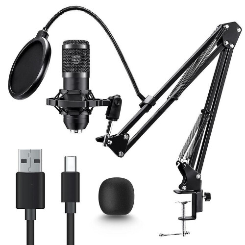(As show, One size) 192kHz/24 bit plug-and-play microphone kit