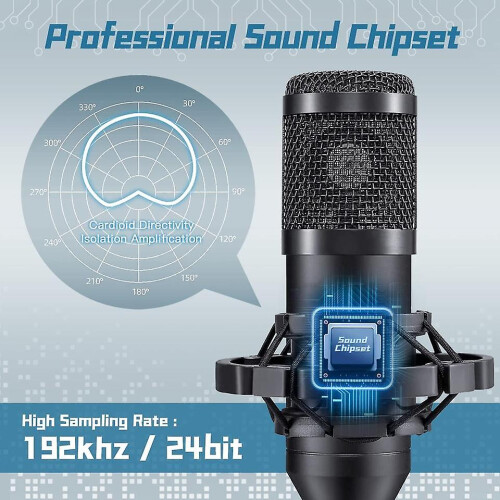 (As show, One size) 192kHz/24 bit plug-and-play microphone kit 2