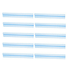 (As show, One size) 10Pcs Spiral Binding Coil 130 Sheet Capacity Spine Comb 30 Holes 16mm Diameter Set Kit Blue