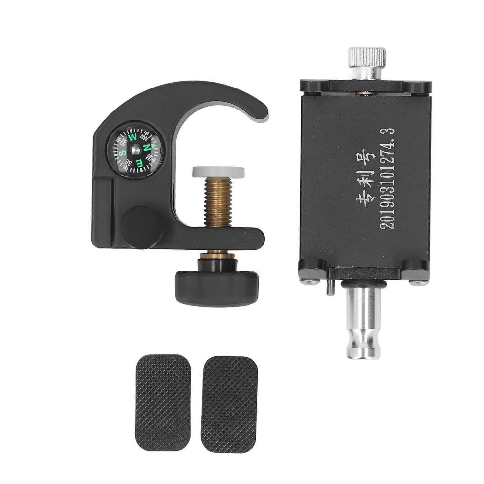 (As Show, One Size) Data Collector Pole Clamp With Compass And Phone Holder Universal Portable Gps Rtk Pole Clamp Holder 6909775991626
