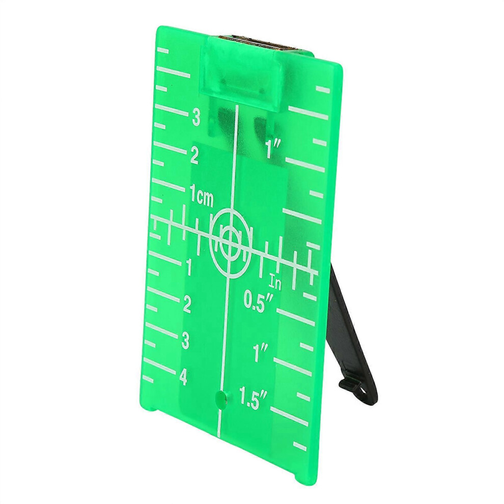 (As Show, One Size) Magnetic Target Plate With Leg For Laser Level Meter Cross Line Double Scale (Green) 6909775992913