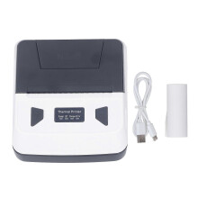 (As show, One size) Thermal Printer Bluetooth Portable Mini Receipt Ticket Bill POS Printing Machine White 80mm for Wind