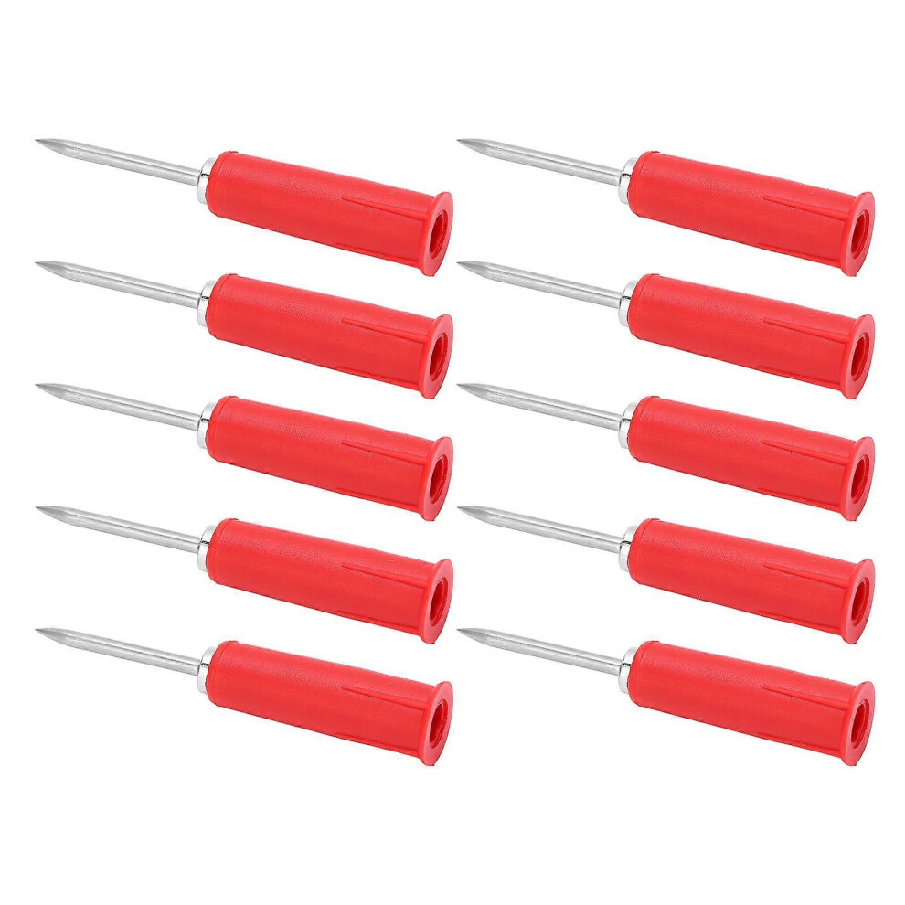 (As Show, One Size) 10Pcs Banana Jack Wire Piercing Probe Pvc Appearance 2Mm/0.08In To 4Mm/0.16In Conversion Insulation Pins For Multimeterred 6909775991459
