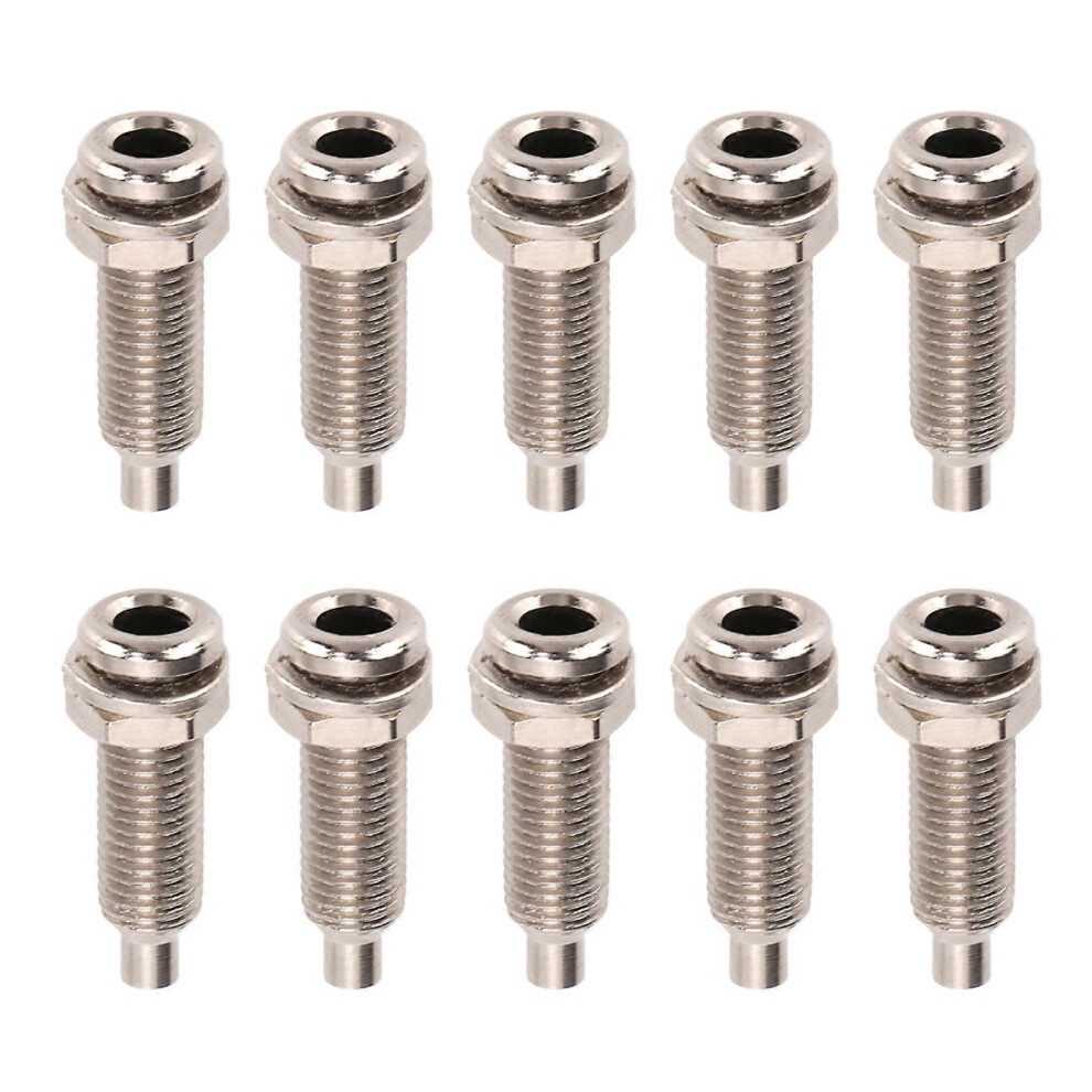 (As Show, One Size) 10Pcs 4Mm Binding Post Nickel Plated Brass M6 Nut Panel Banana Sockets For Electronics Industrial Equipment 6909775992920