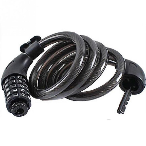 (As show, One size) 5 digit combination bike lock
