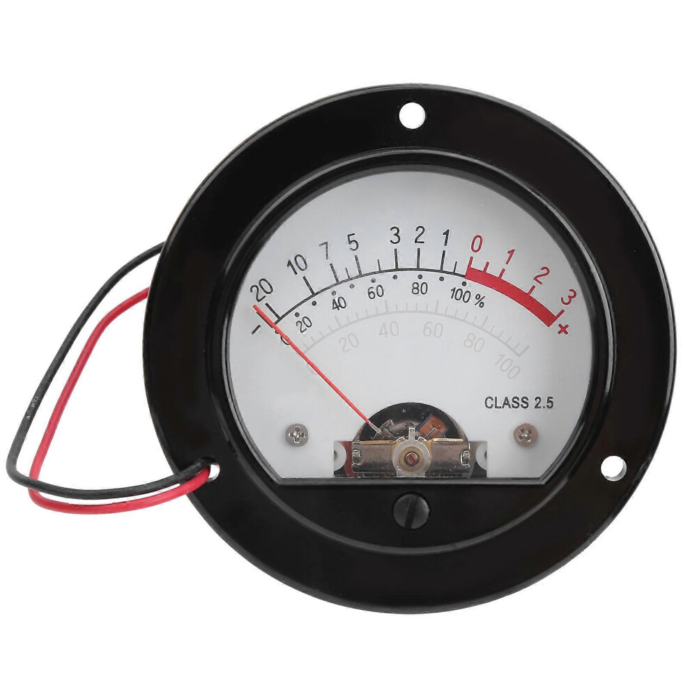 (As Show, One Size) Vu Meter Retro Pointer Dial Round Backlight Vu Level Audio Meter Testing Equipment 6909775981559