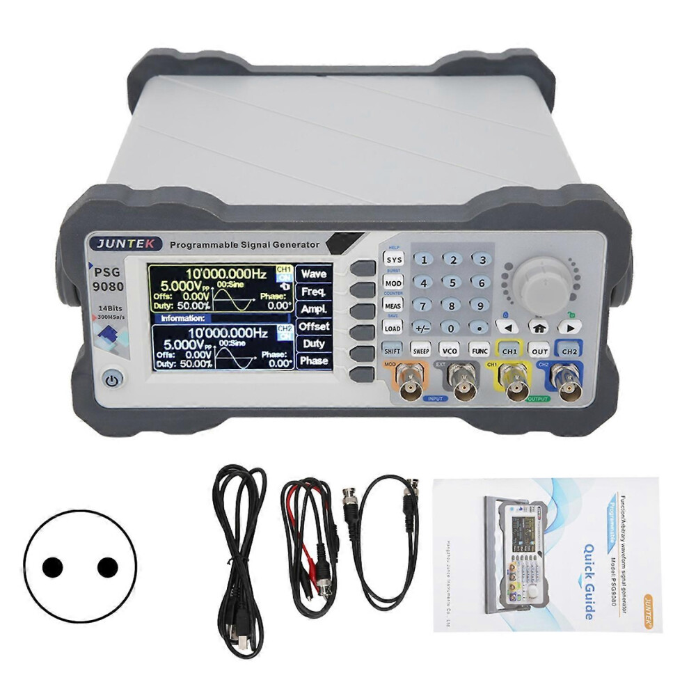 (As Show, One Size) Psg9080 80Mhz Programmable Dual Channel Arbitrary Waves Generator Signal Amplitude Modulationeu 220V 6909775590072