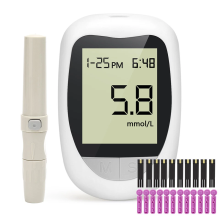 Blood Sugar Tester Diabete Test Kit Glucose Monitor 50 Test Strip & 50 Lancet