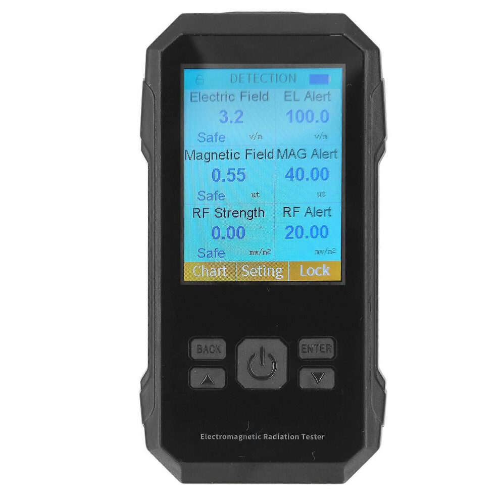 (As Show, One Size) Emf Tester High Accuracy Electromagnetic Field Radiation Detector For Kitchen Office Industry Ghost Hunting Black 6909775998977