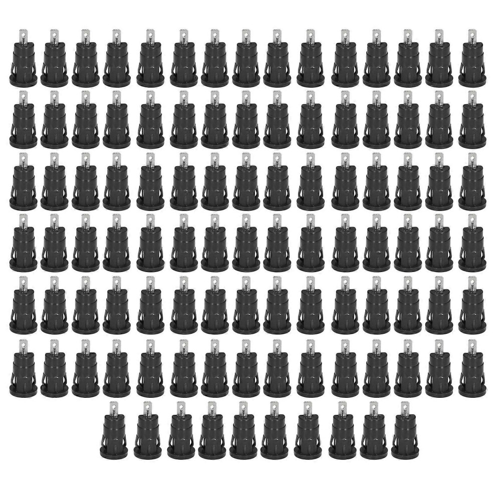 (As Show, One Size) 100Pcs Banana Jack Socket Terminal Connector 4Mm Safety Ring Terminal Nickel Plated Copper Terminal Block Adapterblack 6909775995532