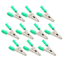 (As show, One size) 10 Pcs Crocodile Clip J.60047 20mm Opening Brass Battery Test Clamp for Electrical TestingGreen