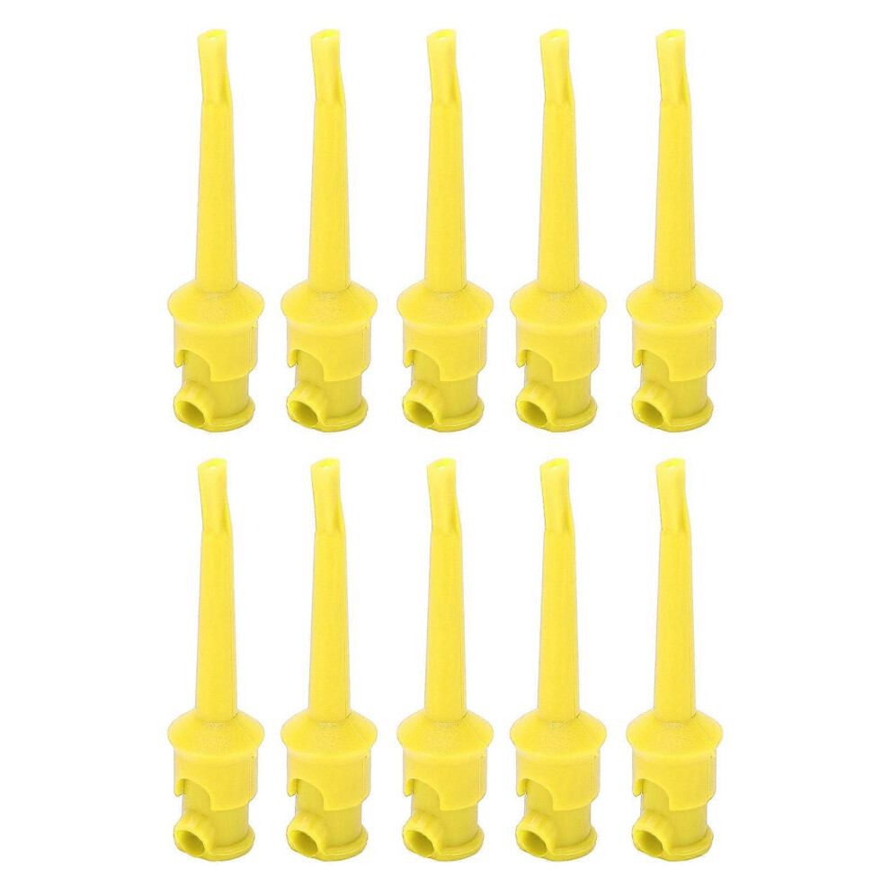 (As Show, One Size) 10Pcs J.30007 Multimeter Test Hook Clip Soldering Electronic Test Hook For Voltage Testing Routine Circuit Testingyellow 6909775991640