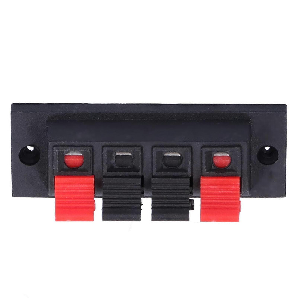 (As Show, One Size) 10Pcs Speaker Terminal 4 Way Block Quick Connect Loudspeaker Solder Audio Test Clamp 0250V 6909775991916