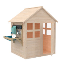 Buttercup Cottage Wooden Playhouse with Floor and Mud Kitchen - FSC certified