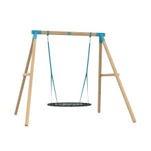 TP Kingswood Double Squarewood Swing Set with Giant Nest Swing - FSC certified
