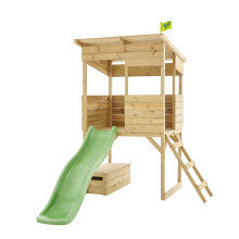 TP Treetops Wooden Tower Playhouse with Toy Box and Slide - FSC certified