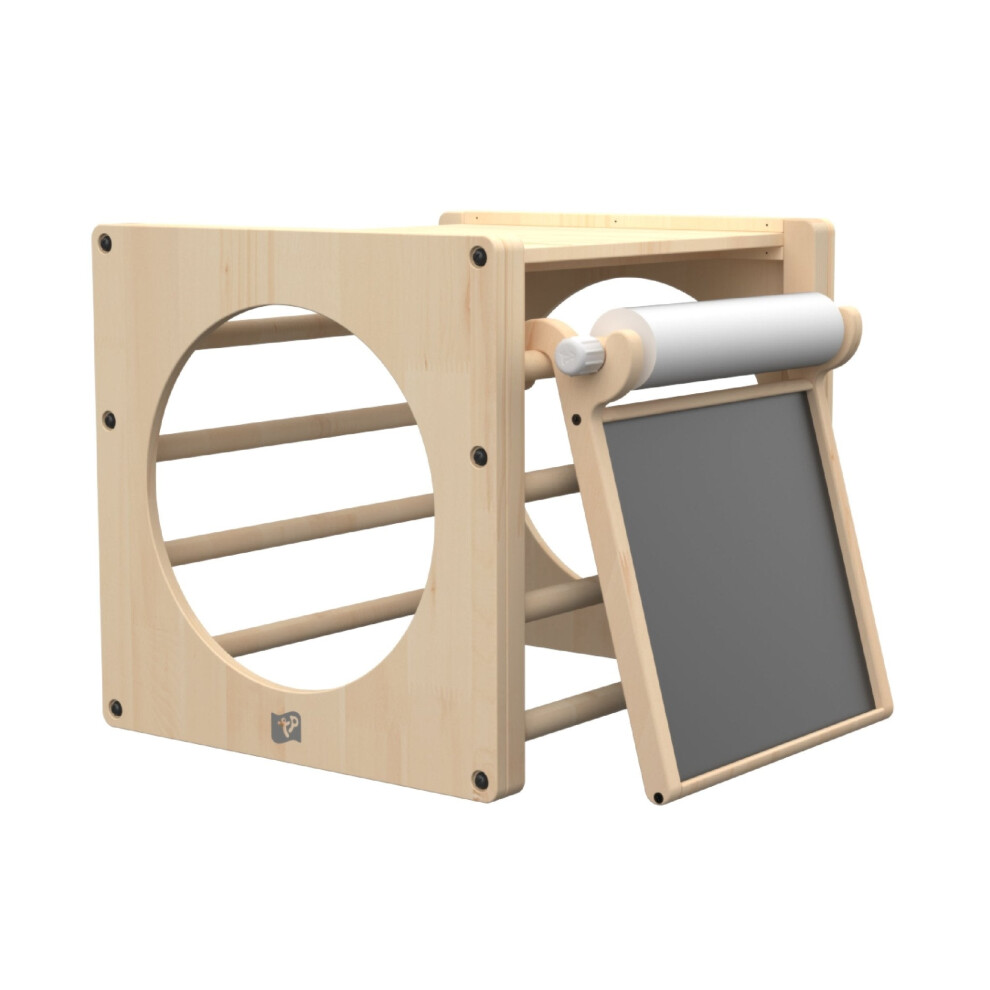 Tp Active-Tots Pikler Style Wooden Climbing Cube With Play Easel - Fsc Certified Tp Toys
