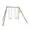 TP Knightswood Double Wooden Swing Set 1