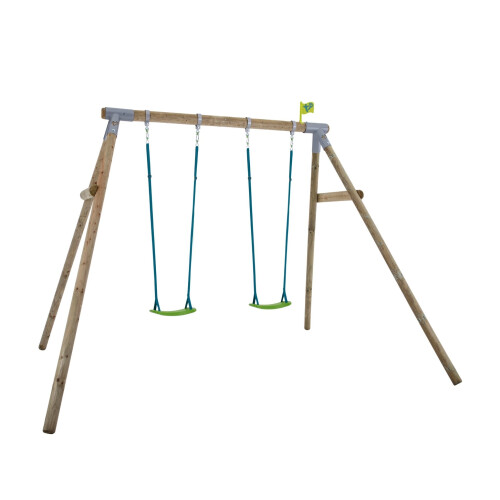 TP Knightswood Double Wooden Swing Set