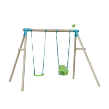Build Your Own TP Knightswood Compact Wooden Double Swing Set