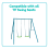 TP Deluxe Double Metal Swing Set 6
