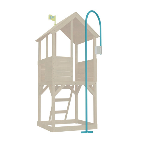 TP Treehouse Wooden Play Tower Fireman's Pole 1