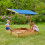 TP Wooden Sandpit with Sun Canopy 4
