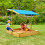TP Wooden Sandpit with Sun Canopy 3