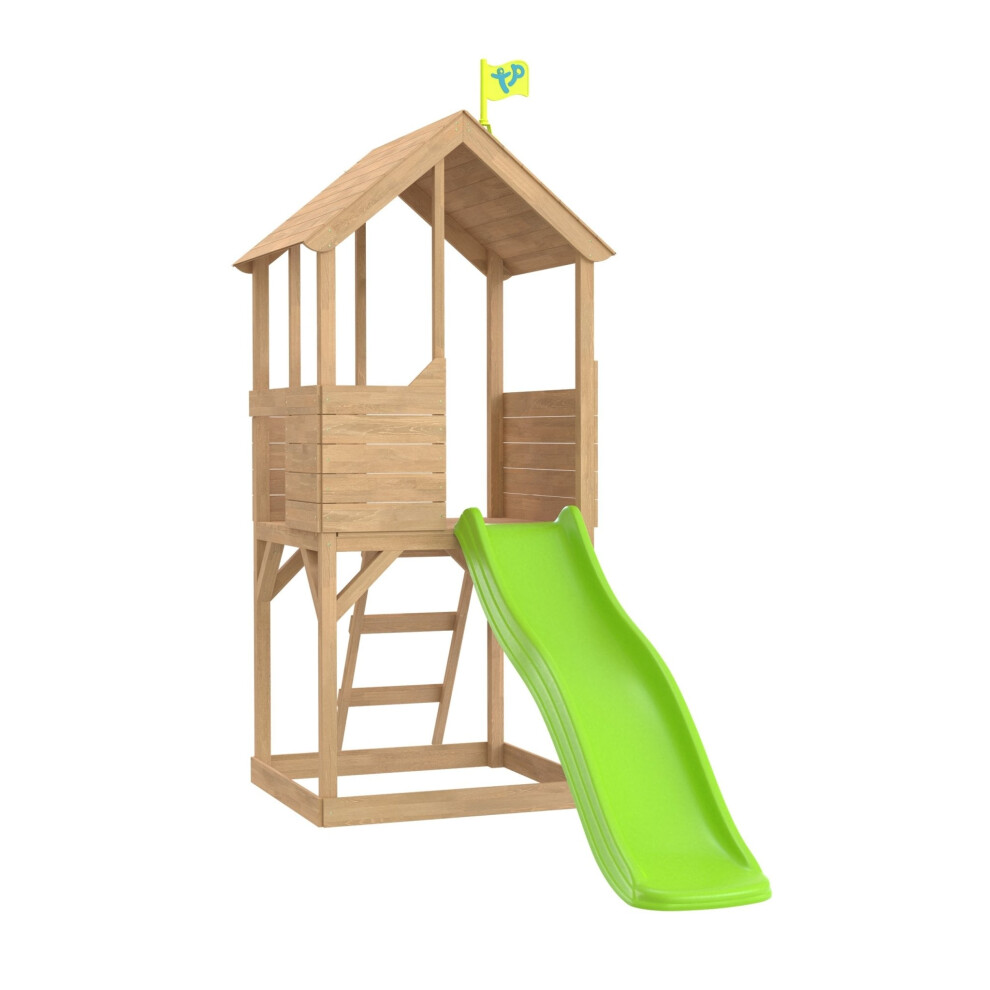 Tp Toys Tp Treehouse Wooden Play Tower With Wavy Slide - Fsc Certified
