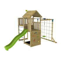 TP Skywood Wooden Tower Climbing Frame with Ripple Slide, Sky Deck, Skyline & Flying Fox Add On - FSC certified