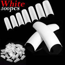 Pack of 500 White Acrylic Nail Tips False French UV Gel Nails
