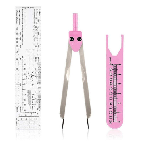 EKG Calipers ECG Calipers Measuring Tool with Ruler EKG Caliper Divider for Measuring Electrocardio