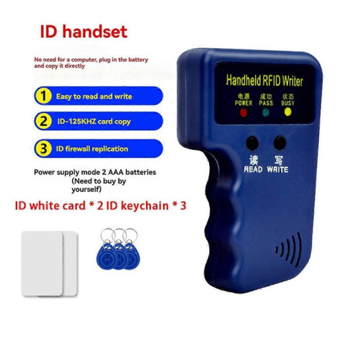 125Khz RFID Card Reader+3 Keyfobs+2 Cards Kit Copier Writer Duplicator Programmer ID Card Copy EM43 1