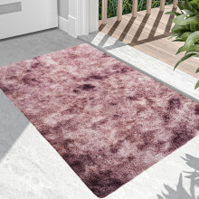 (60 CM x 110 CM- Large Bathroom Mat/Large Door Mat Indoor Outdoor, Tie Dye Purple) Shaggy Large Rugs Non Slip Bedroom Living Room Carpet Hallway Runner Rug