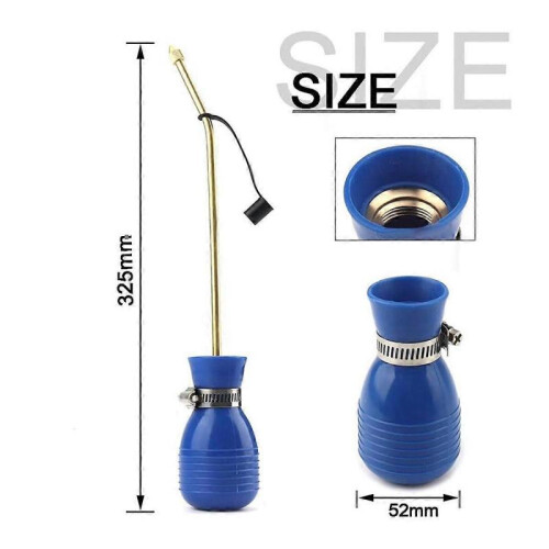 Bug Treatment Powder Duster Diatomaceous Earth Bulb Duster/Powder Applicator Bulb with Long Copper 2