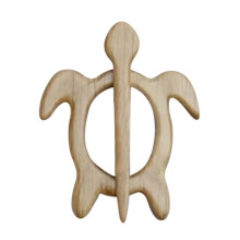 (sea turtle) Kids Brooch Pin with Wooden Animal Pattern Scarf Buckle Pins Shawl Stick Sweater Clips DIY Cartoon Craft Clasp Accessory