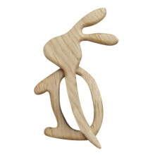 (rabbit) Kids Brooch Pin with Wooden Animal Pattern Scarf Buckle Pins Shawl Stick Sweater Clips DIY Cartoon Craft Clasp Accessory