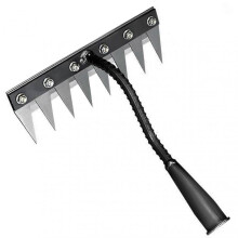 (8 Teeth) 5/6/7/8 Teeth Iron Gardening Hoe Weeding Rake Grasping Loosening Soil Garden Weeder Nail Rake Tool Harrow Farm Tool