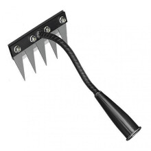 (5 Teeth) 5/6/7/8 Teeth Iron Gardening Hoe Weeding Rake Grasping Loosening Soil Garden Weeder Nail Rake Tool Harrow Farm Tool