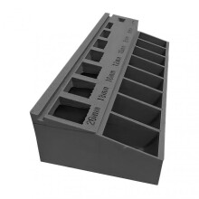 (Grey) M3 Screws Sorter Box with 7 Measuring Slots, Precision Bolts Gauge Tool Box Organizer