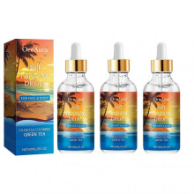 (3pcs) Self Tanning Drops for Face & Body - Natural Bronzing Serum with Green Tea & Calendula Cucumber for Sun-Kissed Glow Dark Tan