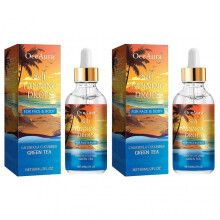 (2pcs) Self Tanning Drops for Face & Body - Natural Bronzing Serum with Green Tea & Calendula Cucumber for Sun-Kissed Glow Dark Tan