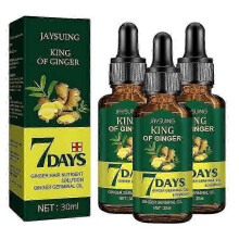 3pcs 7 Days Ginger Hair Growth Products Fast Promote Hair Regrowth Serum Anti Hair Loss Scalp Treatment Baldness Care Essential Oils