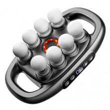 8-Head Deep Tissue Massager Gun, 30 Levels 40kg Percussion, Red Light Therapy Muscle Pain Relief for Full Body Back Waist Shoulders Legs