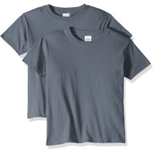(XS, Dark Heather) Gildan Youth Adult Heavy Cotton T-Shirt, 2-Pack