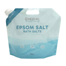 Hexeal Epsom Salt 5kg Pouch of Magnesium Sulphate for Bathing