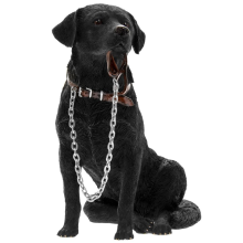 Black Labrador Decorative Ornament | Waiting for a Walk!