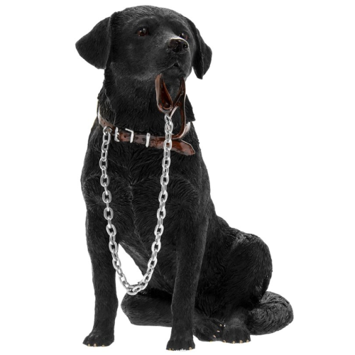 Black Labrador Decorative Ornament | Waiting for a Walk!